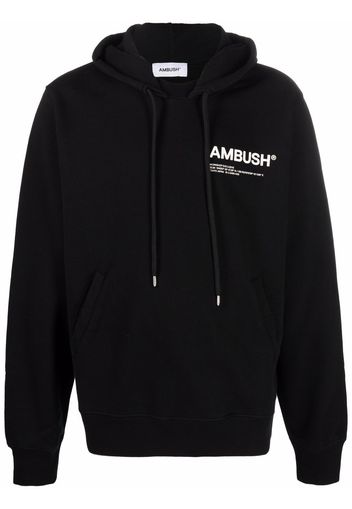 AMBUSH logo-print cotton hoodie - Nero