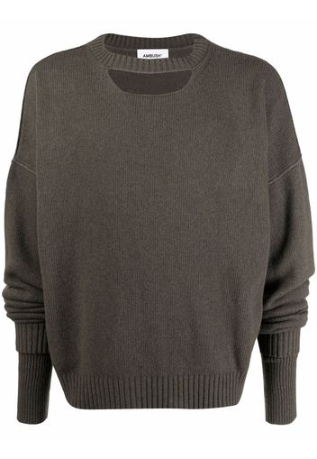 AMBUSH cut-out knitted jumper - Verde