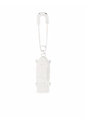 AMBUSH skate charm safety pin earring - Argento