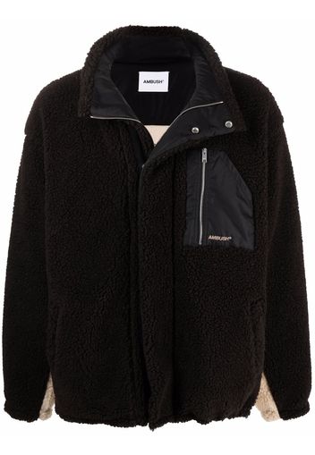 AMBUSH panelled sherpa jacket - Toni neutri