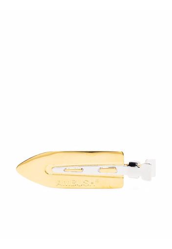 AMBUSH two-tone logo-detail hair clip - Oro