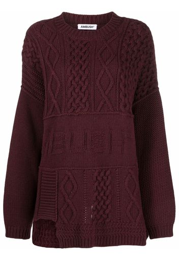 AMBUSH cable-knit jumper - Rosso