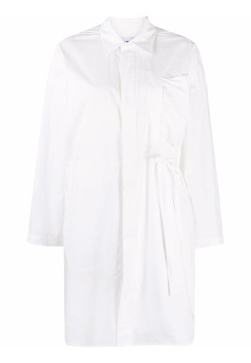 AMBUSH oversized waist-tie shirt dress - Bianco