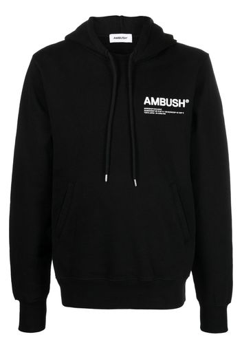 AMBUSH WKSP logo-print hoodie - Nero