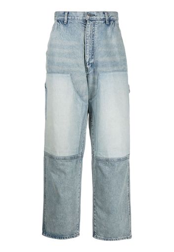 AMBUSH PANELLED DENIM PANTS MID BLU