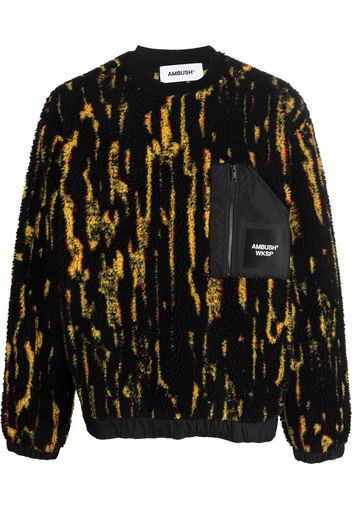 AMBUSH teddy jacquard sweatshirt - Nero