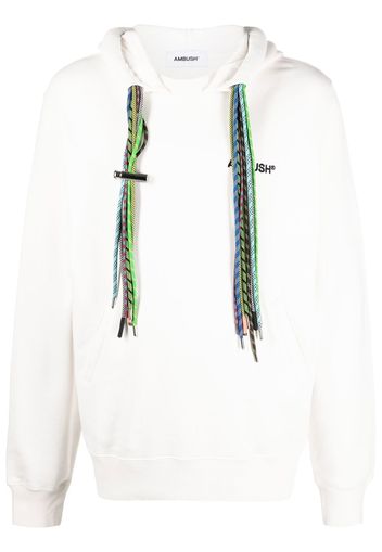 AMBUSH multi-cord long-sleeve hoodie - Bianco