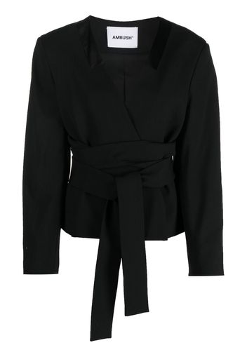 AMBUSH tailored tie-waist blazer - Nero