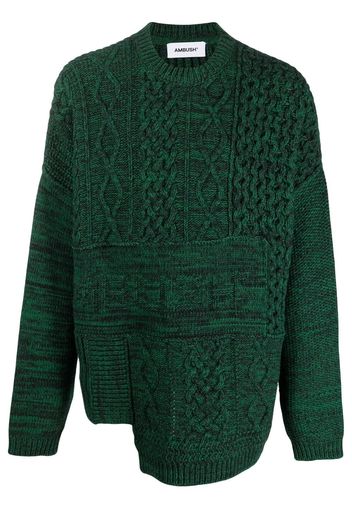 AMBUSH Maglione con design patchwork - Verde