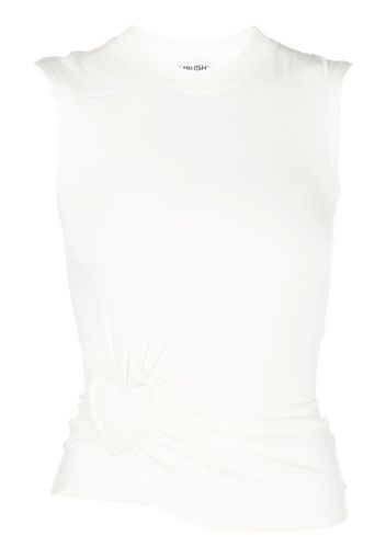 AMBUSH Top smanicato con dettaglio cut-out a cuore - Bianco