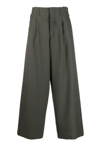 AMBUSH pleated wide-leg trousers - Verde