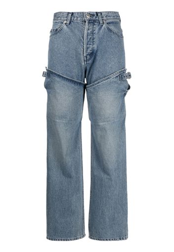 AMBUSH detailed straight-leg jeans - Blu