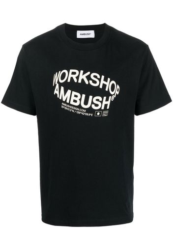 AMBUSH REVOLVE AMBUSH LOGO T-SHIRT - BLACK GARDENIA