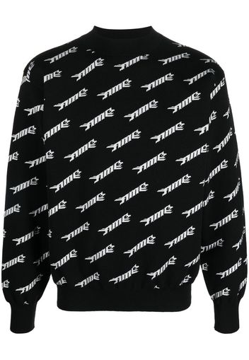 AMBUSH logo-intarsia crew-neck jumper - Nero