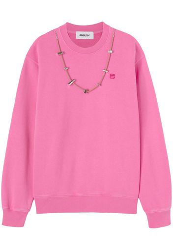 AMBUSH stoppers-chain crewneck sweatshirt - Rosa