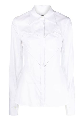 AMBUSH heart shaped long-sleeve shirt - Bianco