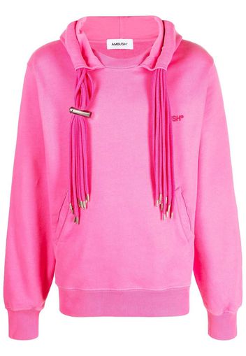 AMBUSH multicord-drawstring cotton hoodie - Rosa