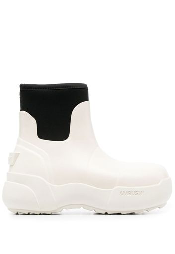 AMBUSH panelled ankle boots - Bianco