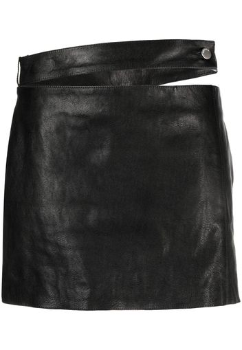 AMBUSH low-rise leather miniskirt - Nero