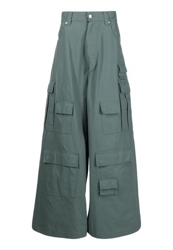 AMBUSH Rave Cargo wide-leg trousers - Verde