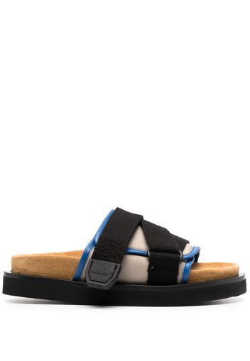 AMBUSH leather touch-strap slides - Blu