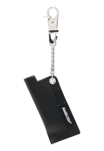 AMBUSH leather lighter case keychain - Nero