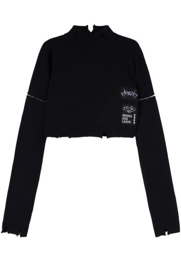 AMBUSH Maglione crop con applicazione - Nero