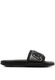 AMBUSH padded leather slides - Nero