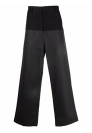 AMBUSH two-toned straight trousers - Nero