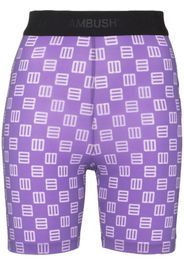 AMBUSH MONOGRAM SHORT LEGGINGS CHIVE BLOSSOM LA - Viola