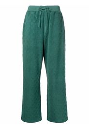 AMBUSH monogram jacquard knitted trousers - Verde