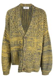 AMBUSH speckle-knit V-neck cardigan - YELLOW NO COLOR