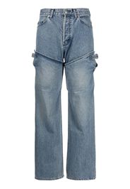 AMBUSH detailed straight-leg jeans - Blu