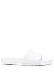 AMBUSH quilted-logo leather slides - Bianco