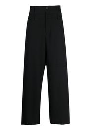 AMBUSH Double Belted virgin-wool trousers - Nero