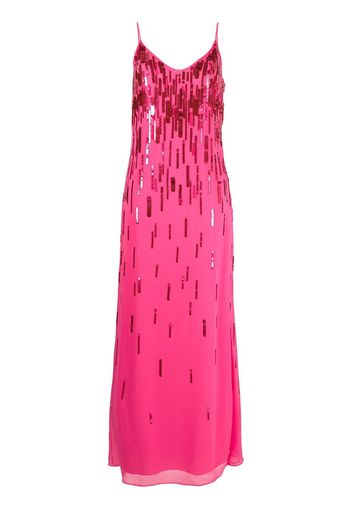 Amen sequin-embellished V-neck gown - Rosa