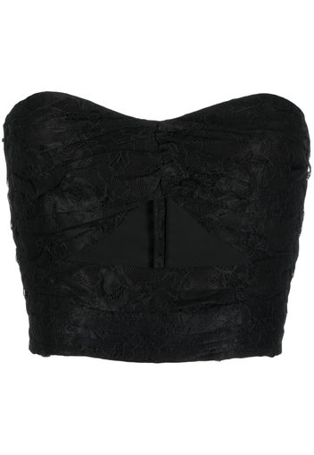 Amen cropped bustier-style top - Nero