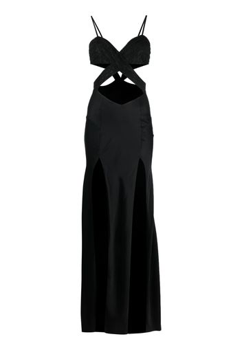 Amen chantilly-lace cut-out gown - Nero