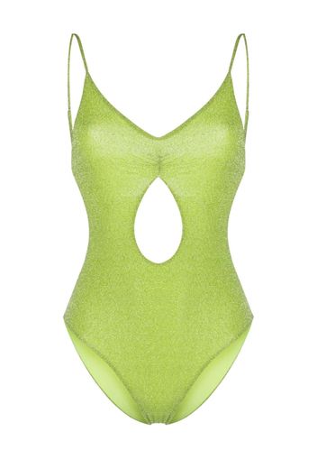 Amen lurex cut-out one-piece - Verde