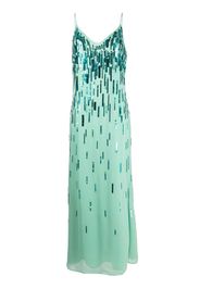 Amen sequin-embellished V-neck gown - Verde