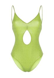 Amen lurex cut-out one-piece - Verde