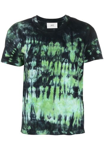 AMI Paris T-shirt con fantasia tie dye - Verde