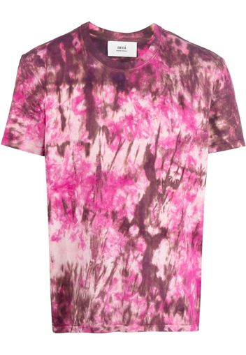 AMI Paris T-shirt con fantasia tie dye - Rosa