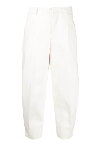 AMI Paris Pantaloni crop a vita alta - Bianco