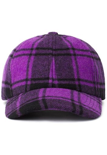 AMI Paris plaid-pattern baseball cap - Viola