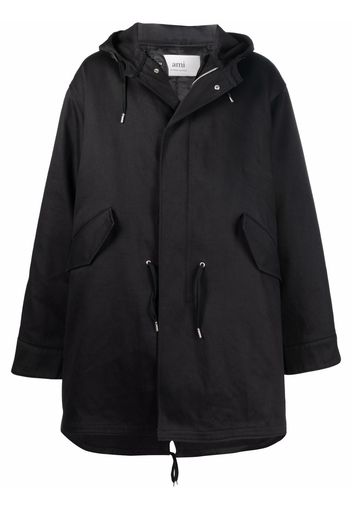 AMI Paris Parka con cappuccio - Nero