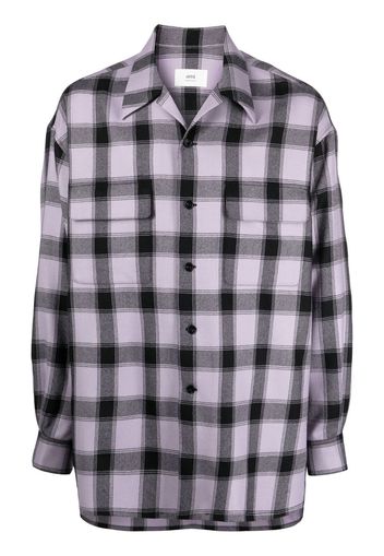 AMI Paris Camicia tartan - Viola