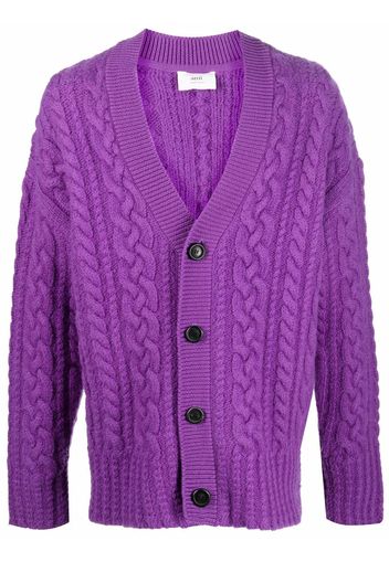 AMI Paris Cardigan con maniche a spalla bassa - Viola