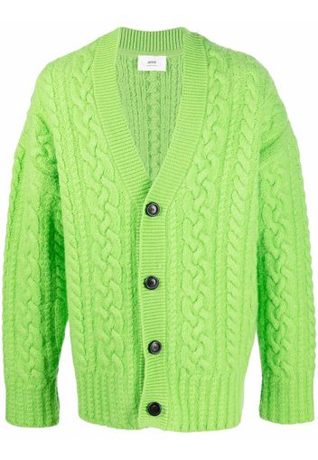 AMI Paris Cardigan con maniche a spalla bassa - Verde