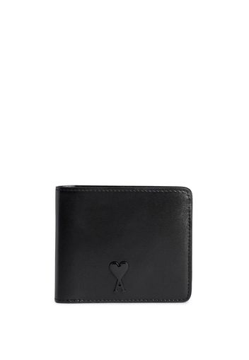 AMI Paris Portafoglio bi-fold con placca logo - Nero